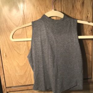 Gray crop top
